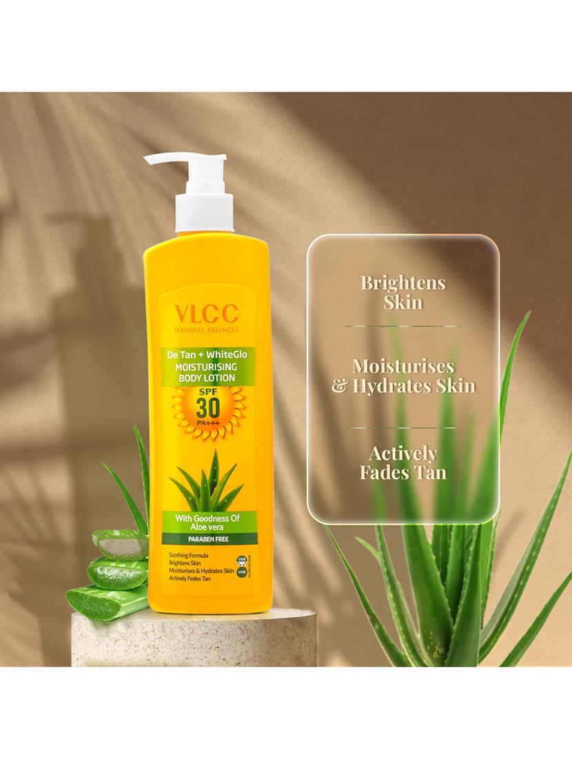 vlcc detan + white glow moisturising body lotion spf 30 pa+++ - 350 ml - 20084977 - Zoom Image - 2