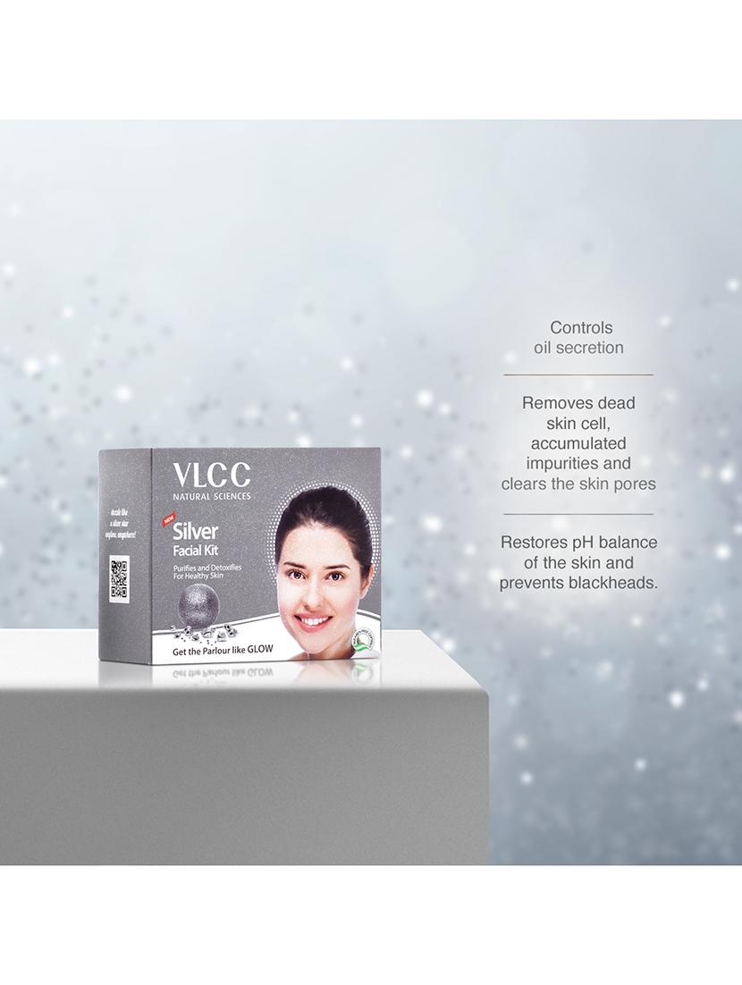 vlcc silver facial kit - 60 g - for skin purifying facial with silver - 20085549 - Standard Image - 2