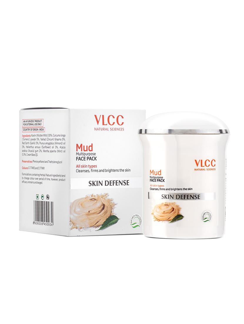 vlcc skin defense mud face pack -70 g for deep cleanse,tightens & brighten skin - 20088189 -  Standard Image - 0