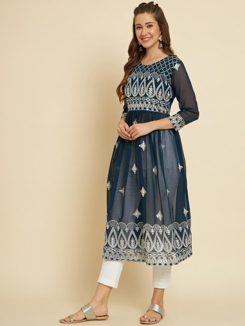women's flared kurta - 20098301 - Standard Image - 3