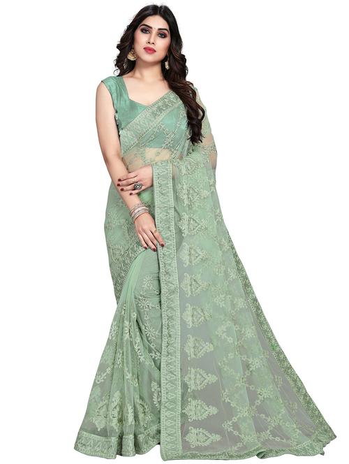 women's embroidered saree with blouse - 20098784 - Very Small Image - 1