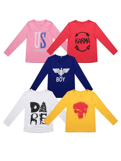 boys round neck printed t-shirts combo - 20100081 -  Standard Image - 0