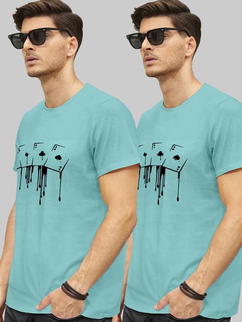 pack of 2 printed round neck t-shirt - 20106026 - Very Small Image - 1
