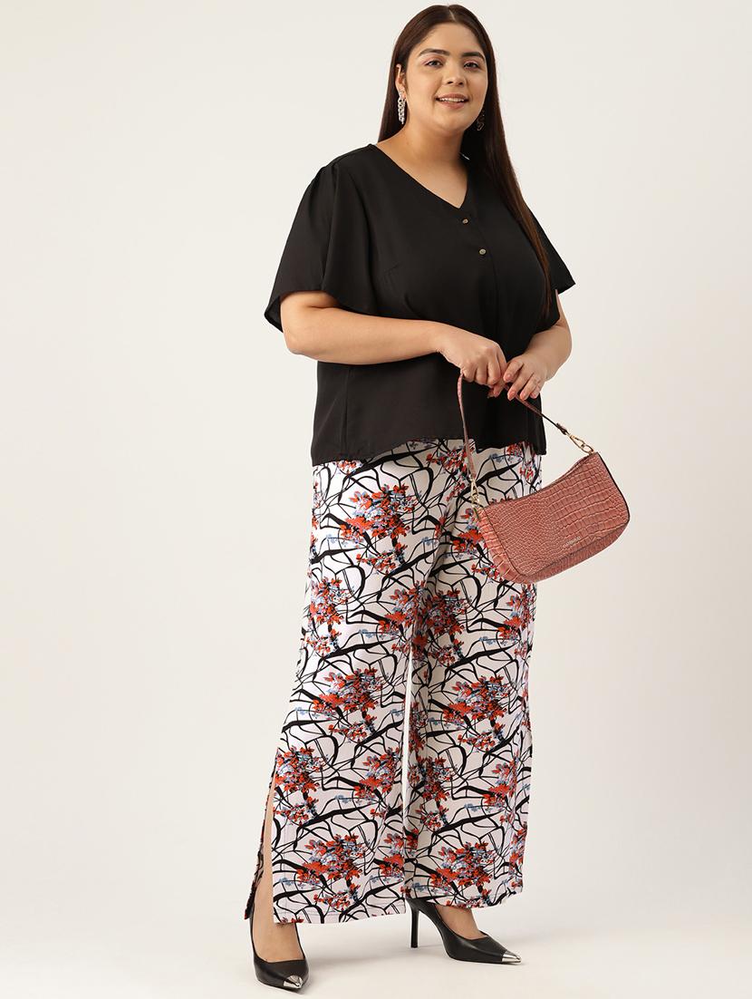 multi color printed regular plazzo - 20120416 - Standard Image - 3