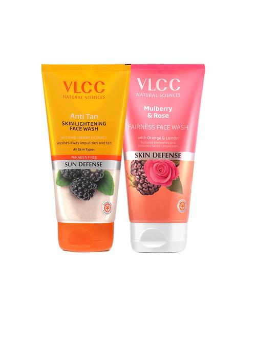 vlcc combo kit of anti-tan & mulberry & rose face wash -150 ml (pack of 2) - 20120958 - Standard Image - 0