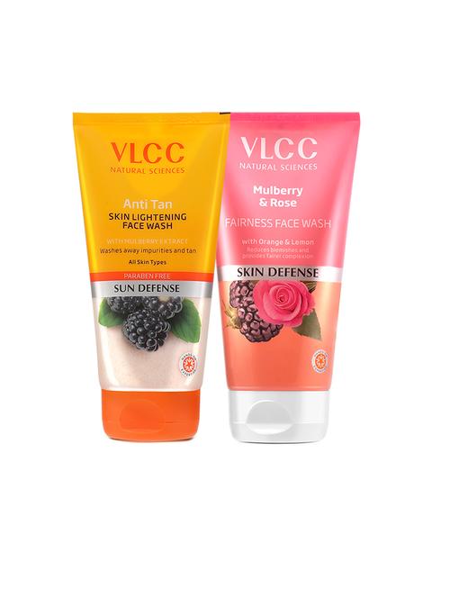 vlcc combo kit of anti-tan & mulberry & rose face wash -150 ml (pack of 2) - 20120958 -  Standard Image - 0