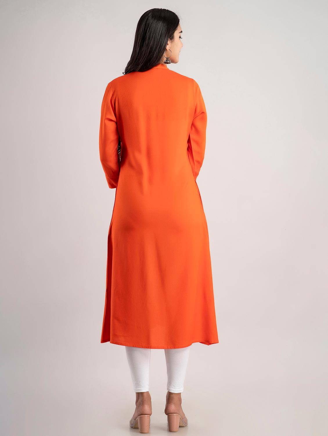 women's straight kurta - 20129576 - Standard Image - 3