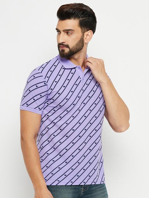 men printed polo t-shirt - 20136453 - Standard Image - 0