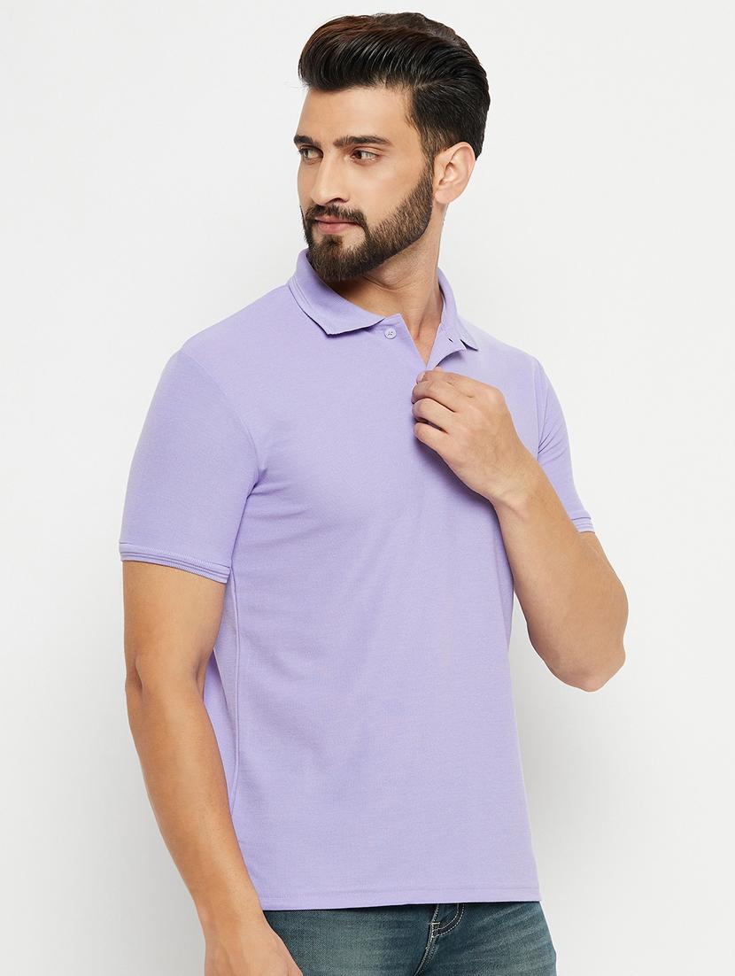 men solid polo t-shirt