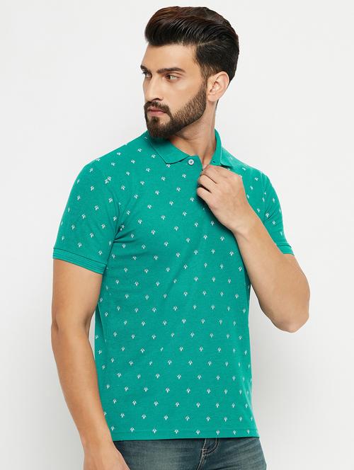 men printed polo t-shirt - 20136470 - Standard Image - 0
