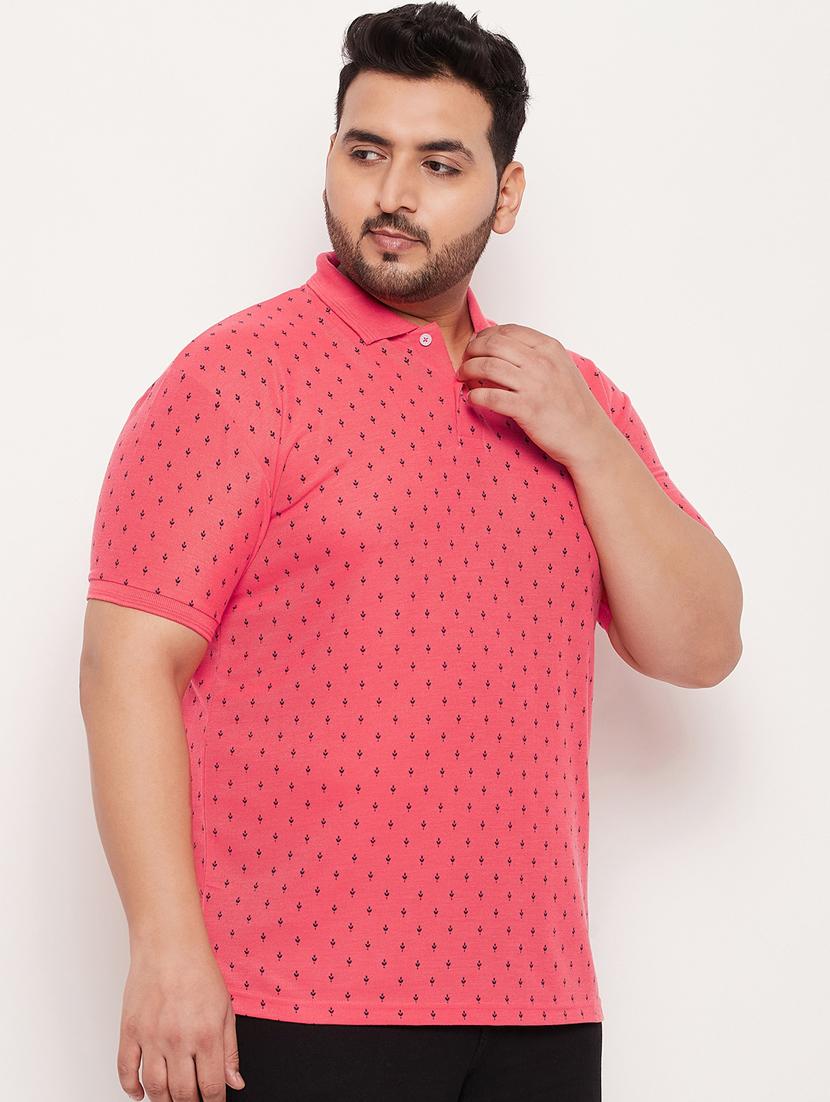 plus size printed polo t-shirt