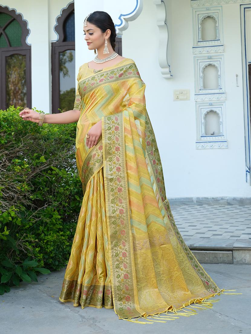 women's banarasi saree with blouse - 20136569 - Standard Image - 2