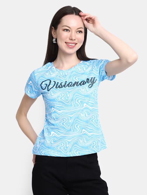 women's all over print round neck t-shirt - 20156127 - Very Small Image - 1