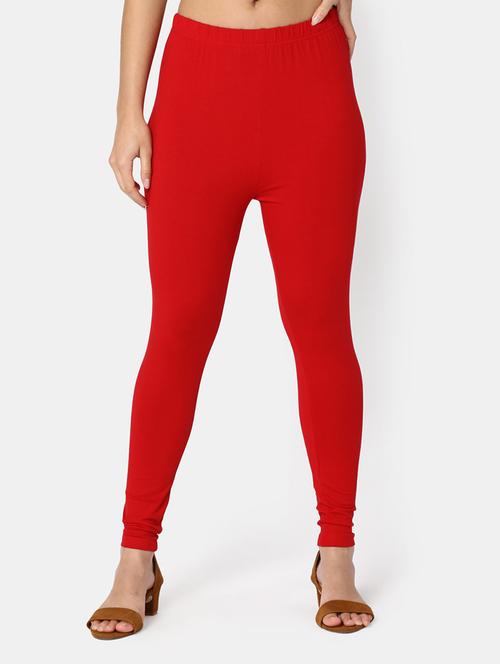red solid full length legging - 20158253 - Very Small Image - 1