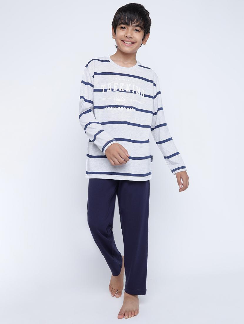 blue striped pyjama set nightwear