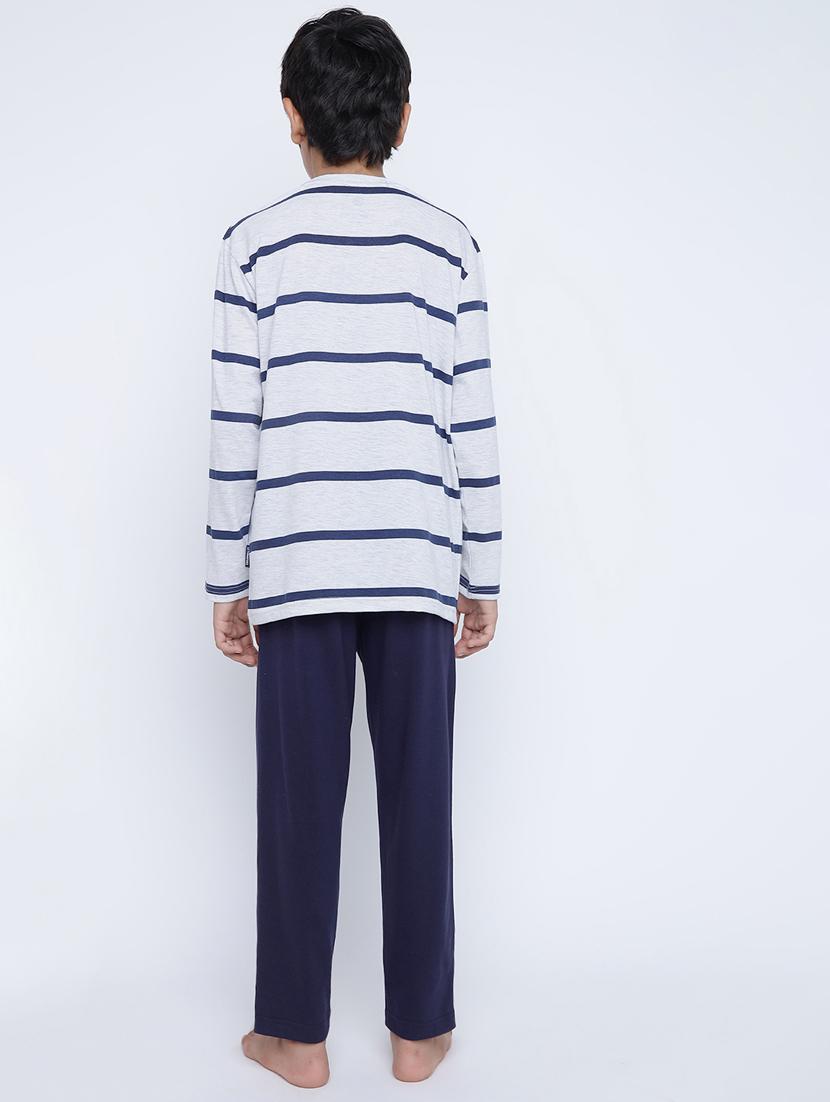 blue striped pyjama set nightwear - 20171039 - Standard Image - 3