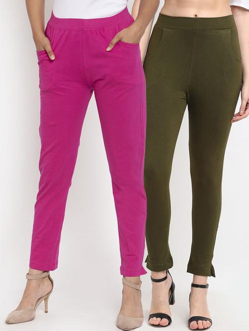 pack of 2 solid leggings - 20171569 - Very Small Image - 1