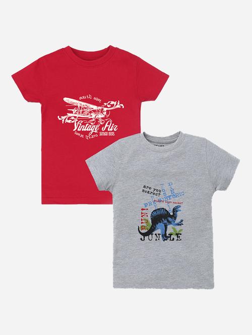 pack of 2 printed regular t-shirt - 20172413 - Standard Image - 0