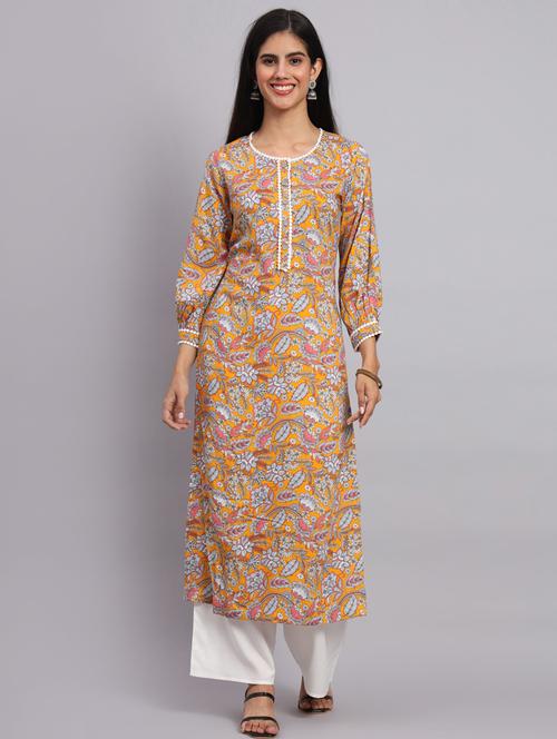 women printed kurta palazzo set  - 20174135 - Very Small Image - 1