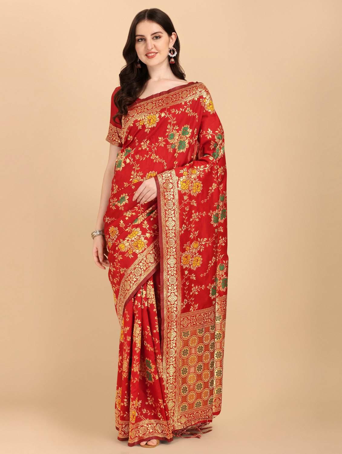 women's banarasi saree with blouse