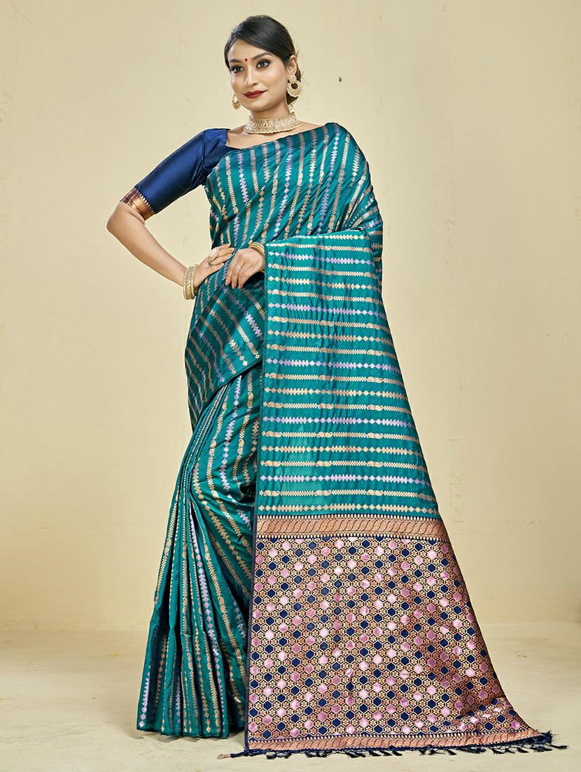 women's banarasi saree with blouse - 20175634 -  Zoom Image - 0