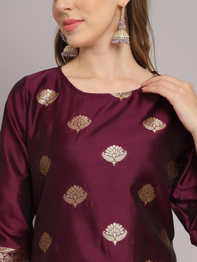 women three quarter sleeve kurta pant with dupatta set - 20194177 - Standard Image - 5