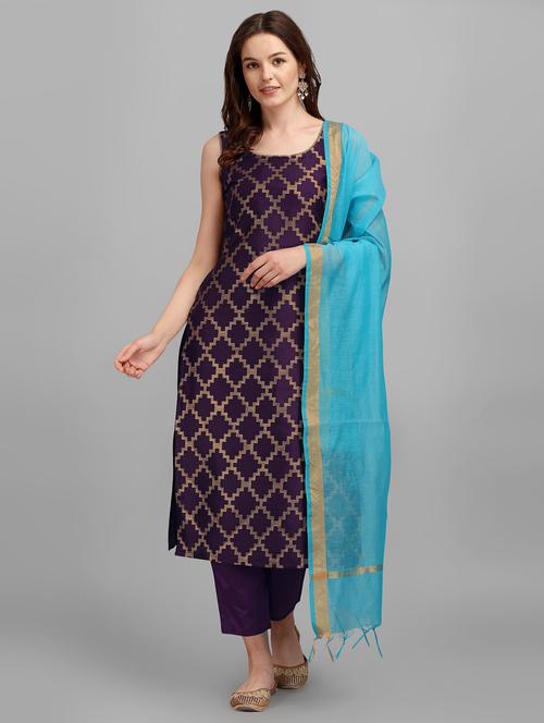 printed kurta pant set with dupatta - 20194498 - Standard Image - 0