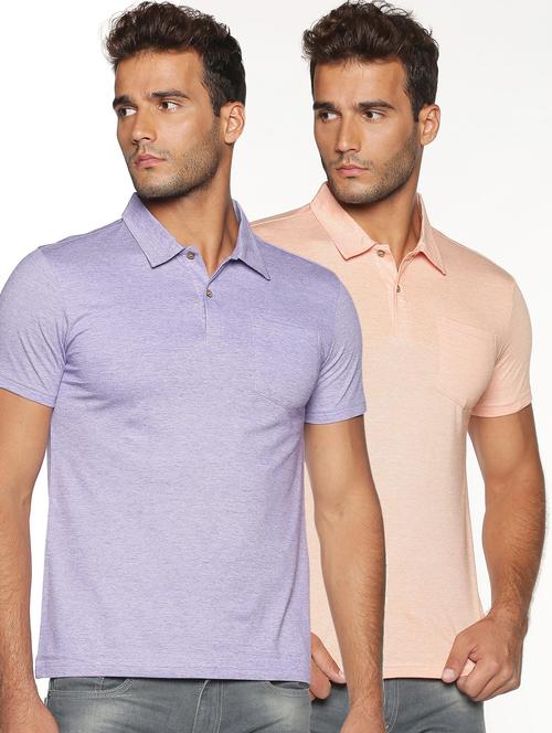 pack of 2 solid cotton polo t-shirt - 20229832 - Standard Image - 0