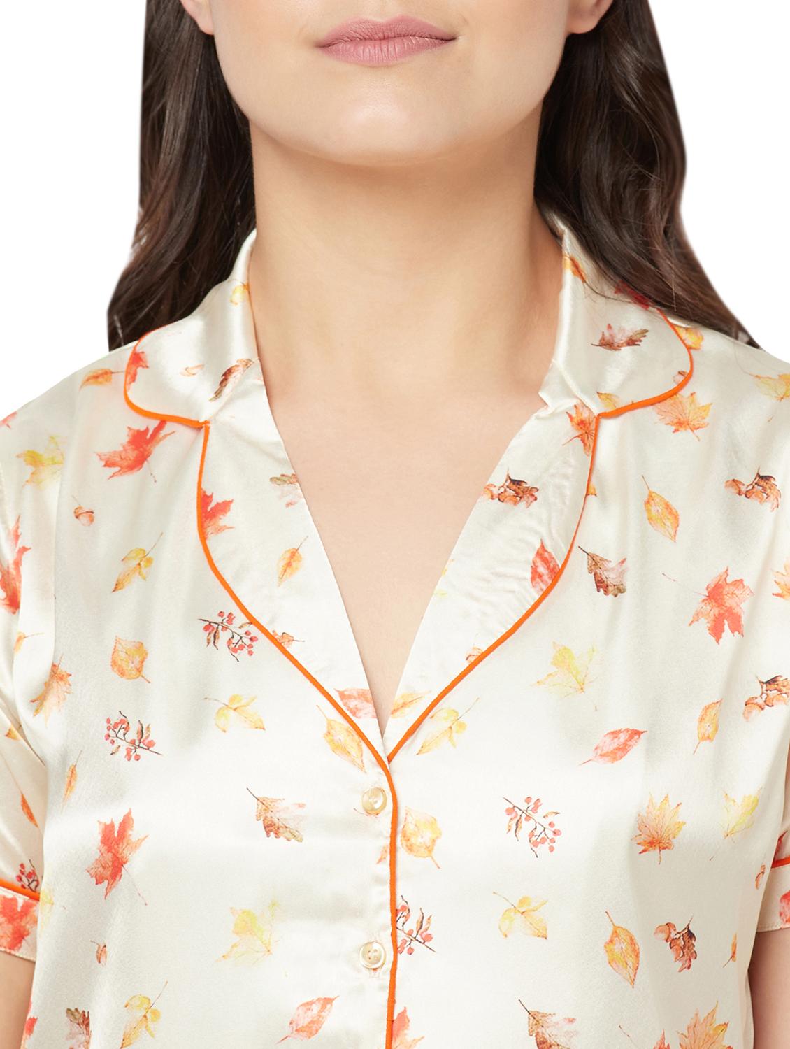white quirky print pyjama nightwear set - 20255208 - Zoom Image - 5
