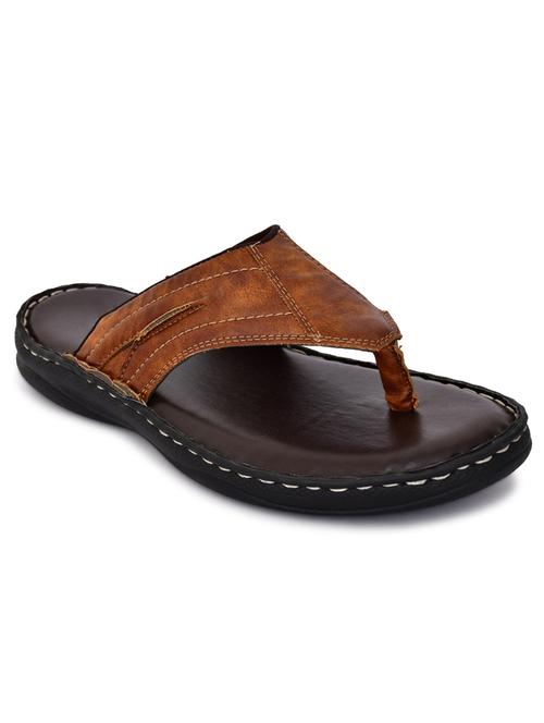 men brown slip on slipper - 20261309 - Very Small Image - 1