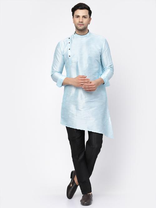 men solid kurta pyjama ethnic set - 20266115 - Very Small Image - 1