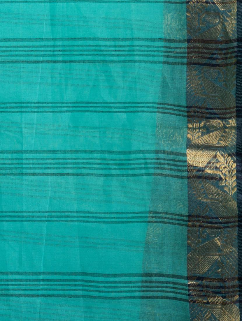 women's bordered green colored saree - 20266955 - Standard Image - 4