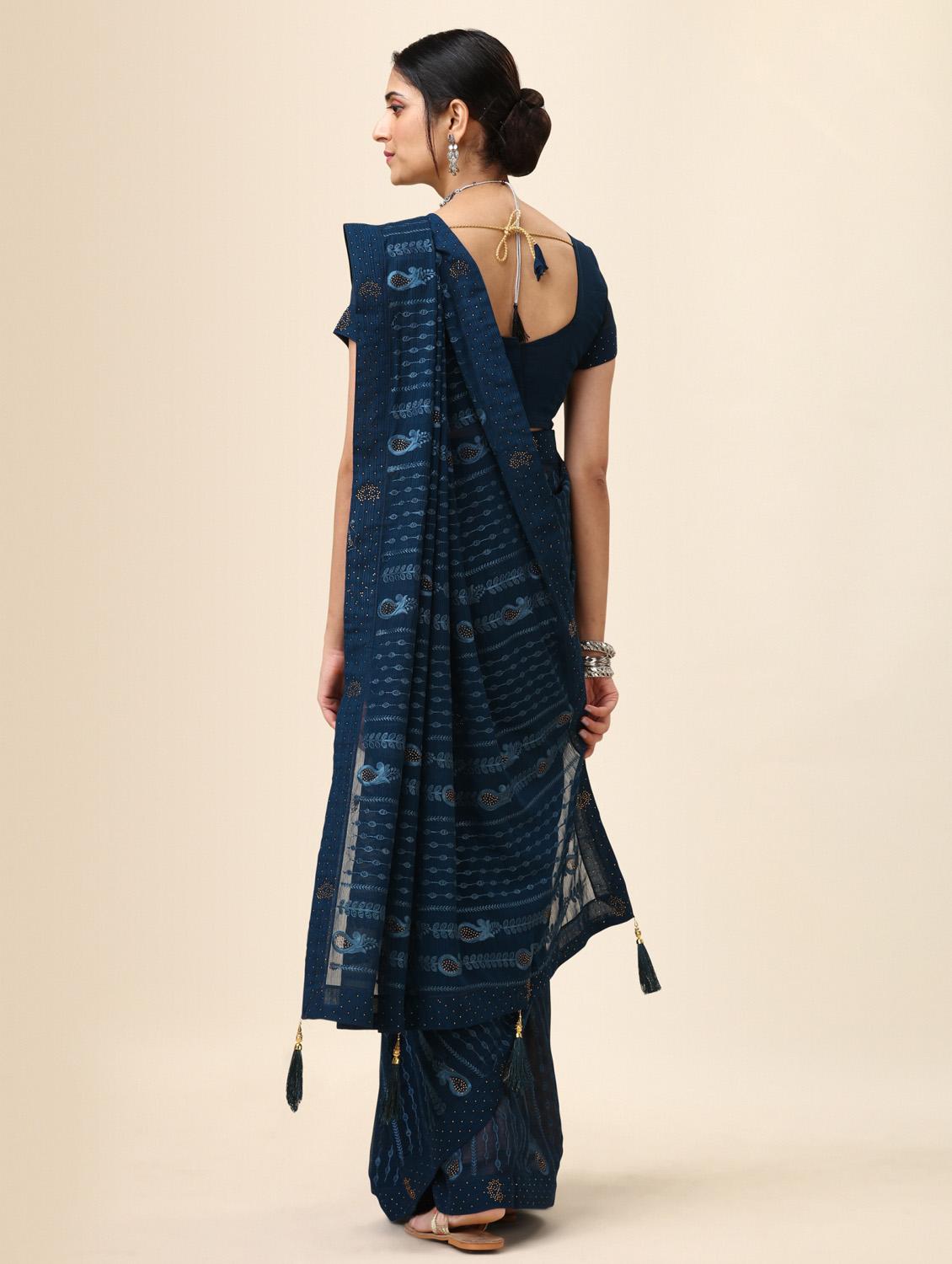 women's embroidered saree - 20267478 - Standard Image - 3