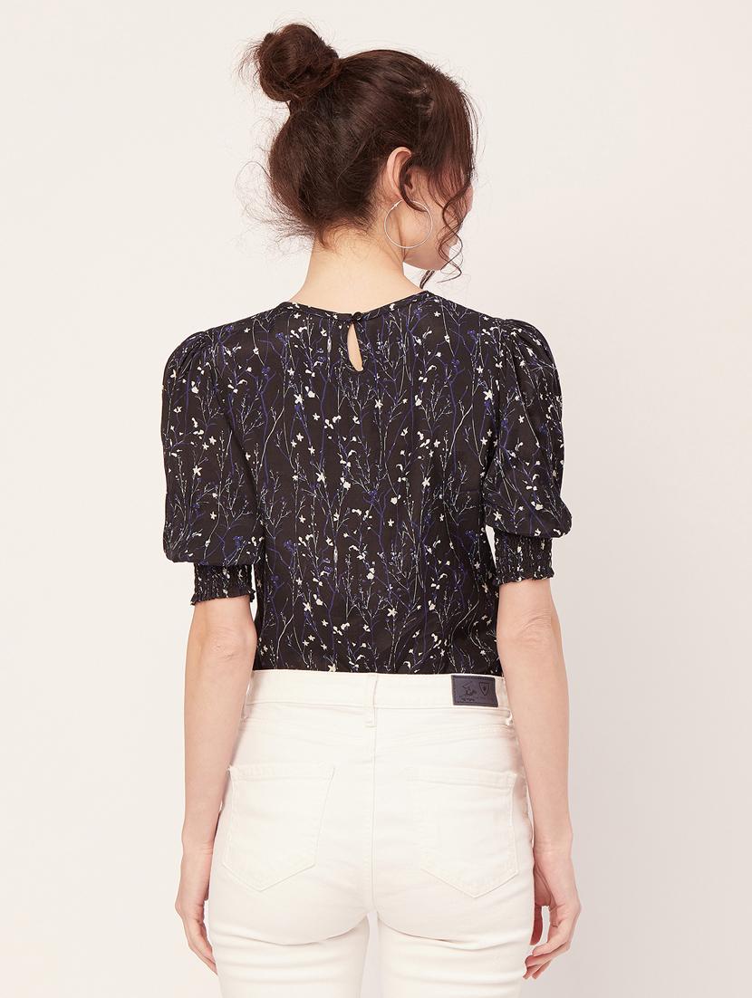 women's crop round neck top - 20271594 - Standard Image - 3