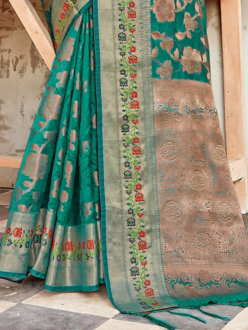women's banarasi saree with blouse - 20274698 - Standard Image - 2