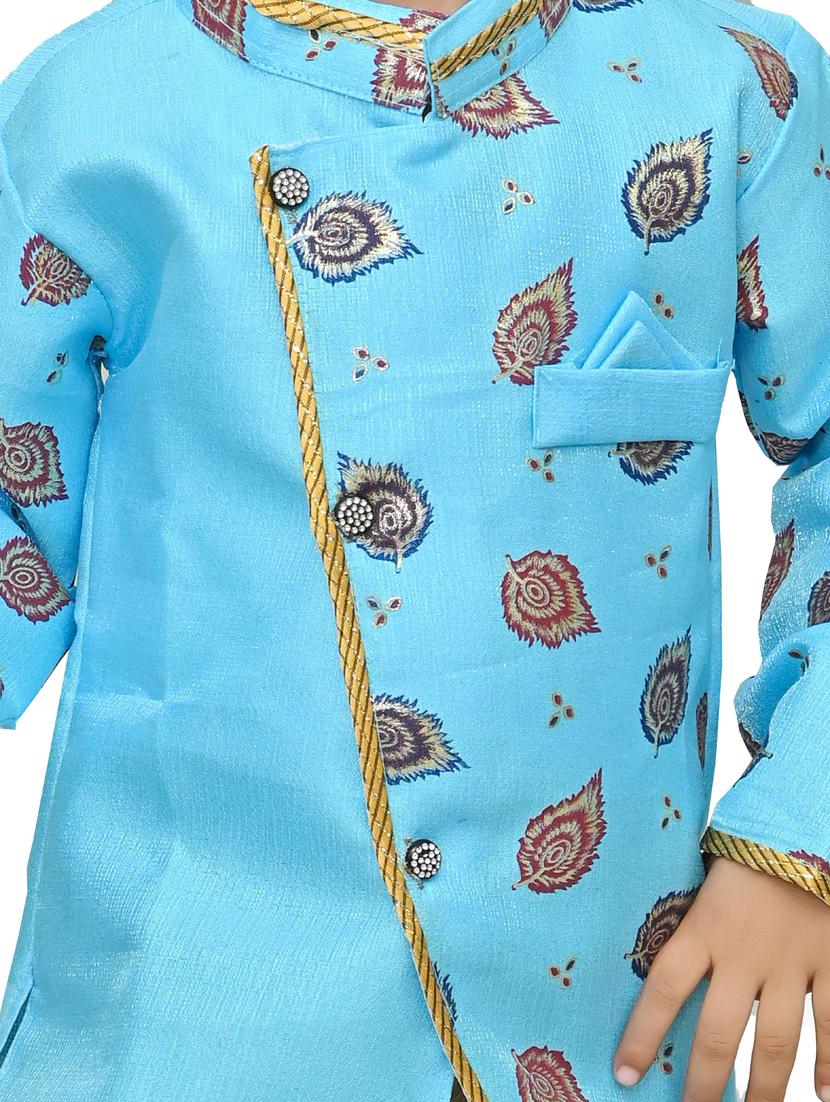 boys long sleeve sherwani set - 20291616 - Zoom Image - 3