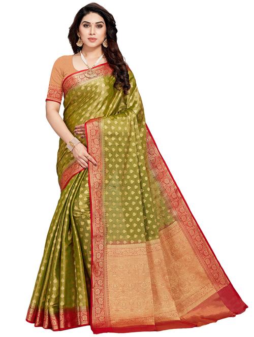 women's banarasi saree with blouse - 20306444 - Standard Image - 0