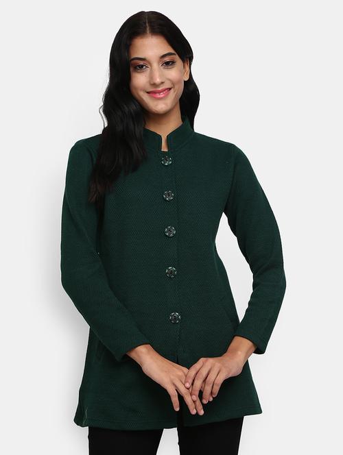 women self design long sleeve cardigan - 20308981 - Very Small Image - 1