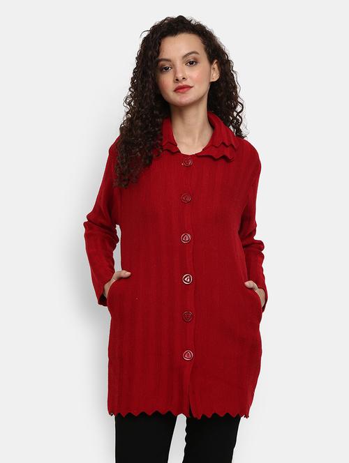 women self design long sleeve cardigan - 20308993 - Very Small Image - 1