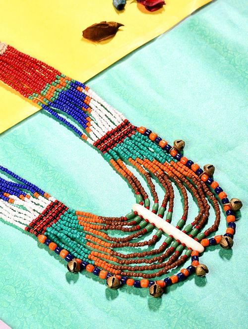 multi colored metal long necklace - 20331703 - Very Small Image - 1