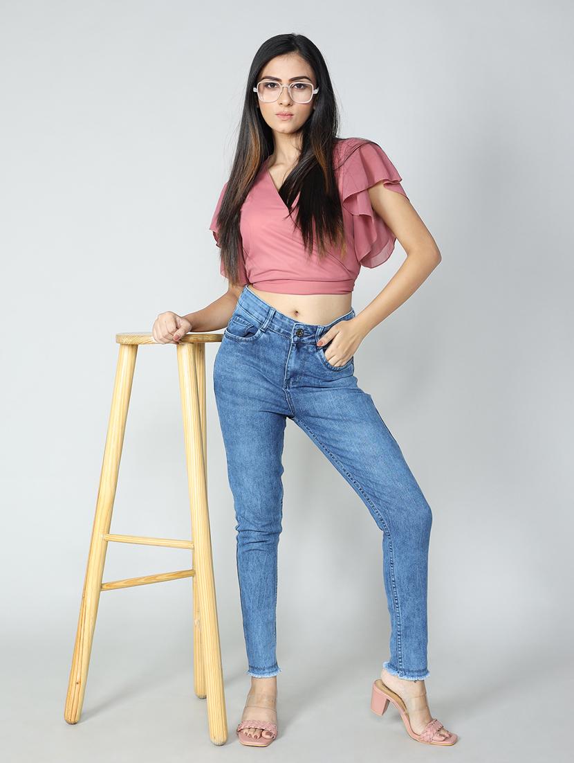 women's plain slim fit jeans - 20355060 - Standard Image - 3