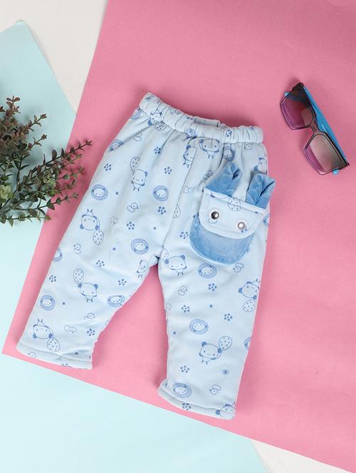 Boys Light Blue Cotton Casual Trouser - 20369481 - Very Small Image - 1