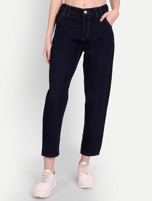 women's plain mom fit jeans - 20386523 - Very Small Image - 1