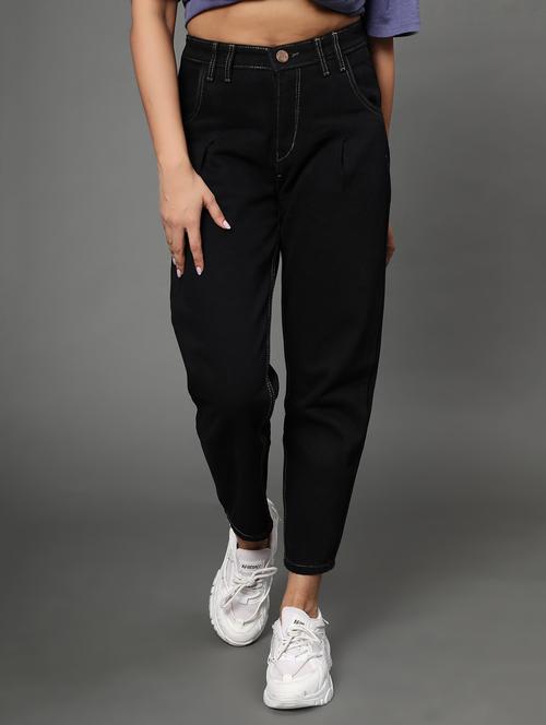 women's plain mom fit jeans - 20386608 - Very Small Image - 1