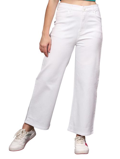 women's plain wide leg jeans - 20386659 - Very Small Image - 1
