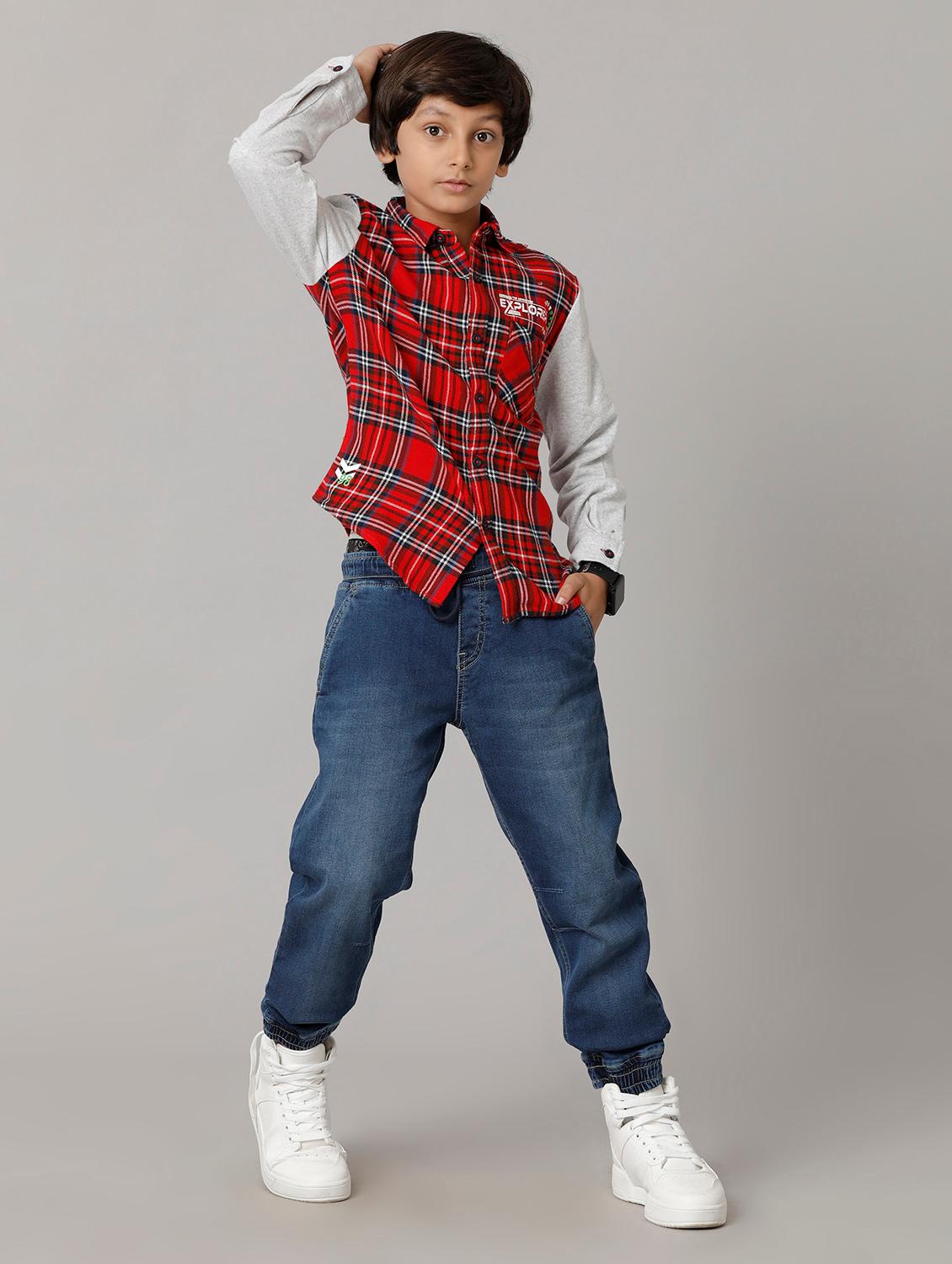 red checkered long sleeves shirt - 20386923 - Zoom Image - 5