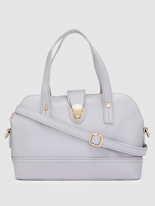 grey leatherette (pu) handbag - 20405820 - Very Small Image - 1