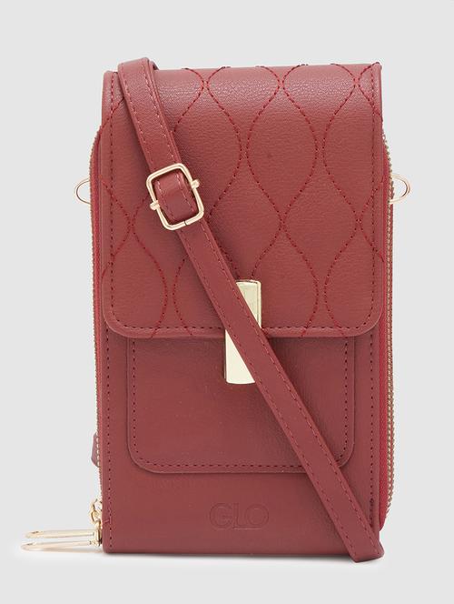 women solid leatherette sling bag  - 20405878 - Very Small Image - 1