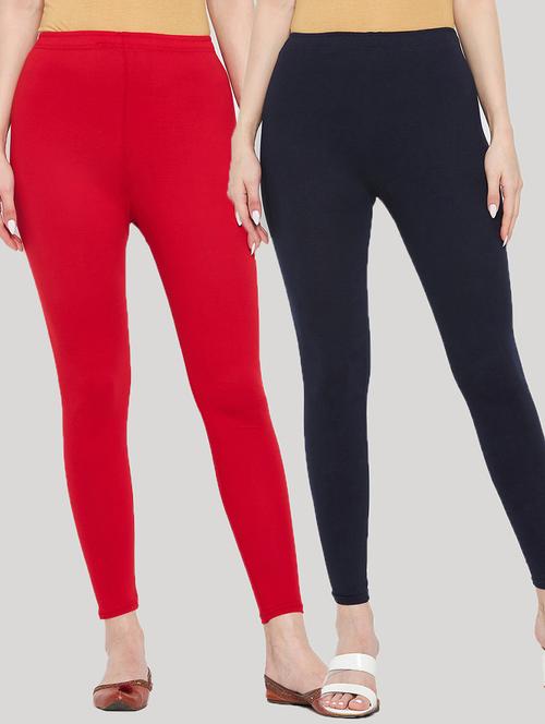 women pack of 2 solid leggings - 20418996 - Very Small Image - 1