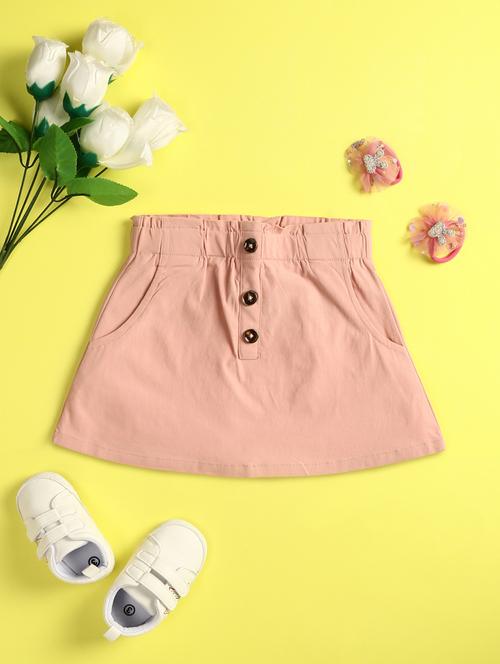 beige solid a-line skirt - 20420944 - Very Small Image - 1